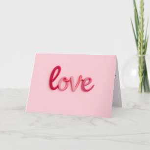 Love in Pink Valentine Card