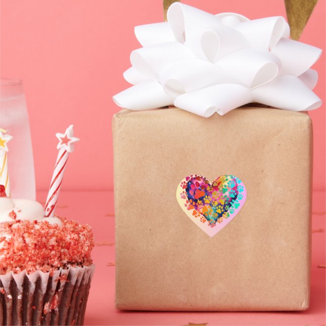 Love in Pixels: Happy Saint Valentine's Day Heart Sticker (Party)