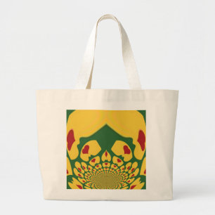 Love in Rasta Colours: Reggae Hearts Large Tote Bag