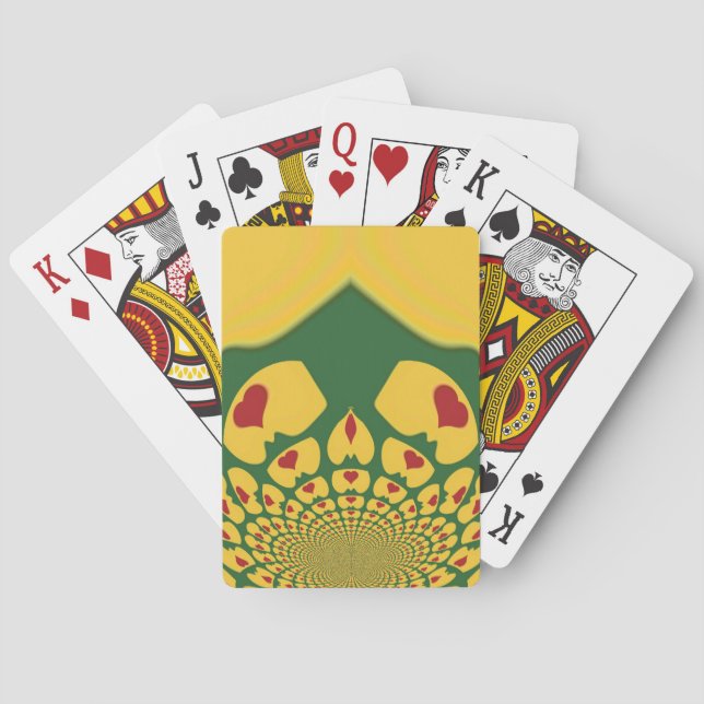 Love in Rasta Colours: Reggae Hearts Playing Cards (Back)