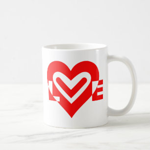 Love in Red Coffee Mug