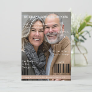 Love in Retirement Magazine Cover Romance Invitation