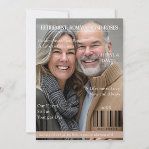 Love in Retirement Magazine Cover Romance Invitation