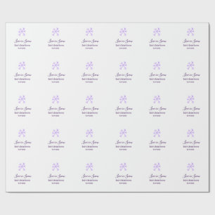Love in Snow bridal shower purple snowflakes paste Wrapping Paper
