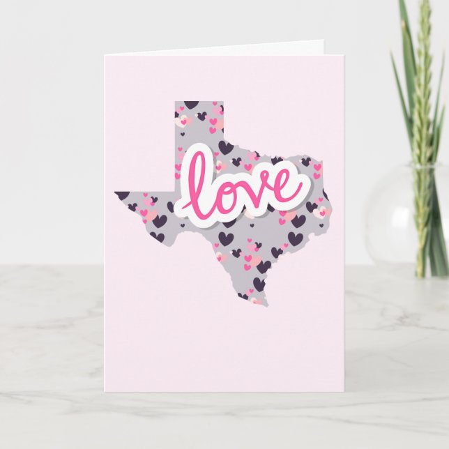 Love in Texas - Valentine's Day Holiday Card (Front)
