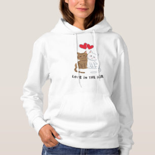 Love in the Air - Adorable and cut Cat Design Hoodie