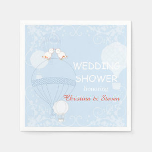 Love in the Air Baby Blue Bridal Shower Napkin