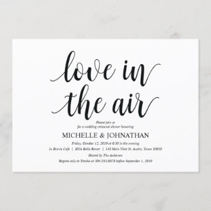 love in the air Rehearsal Dinner Invitation cards