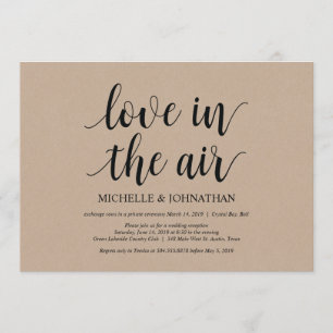 Love in the air, Wedding Elopement Invites