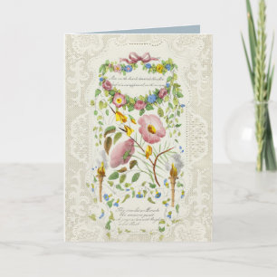Love in the Hearts Vintage Valentine Holiday Card