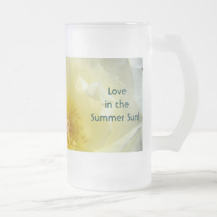 Love in the Summer Sun! Frosted Glass Mugs Rose
