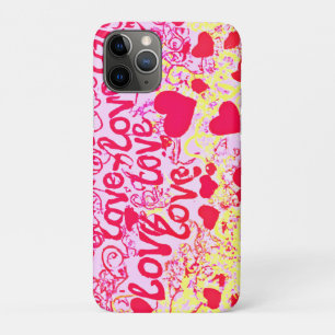 Love in Vibrant Colour Pattern iPhone 11 Pro Case