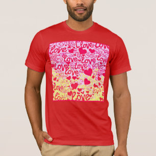 Love in Vibrant Colour Pattern T-Shirt