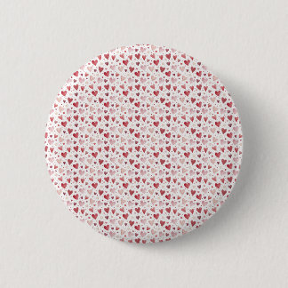 Love in Watercolor - Whimsical Heart Pattern 6 Cm Round Badge