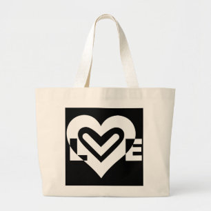 Love in White Large Tote Bag