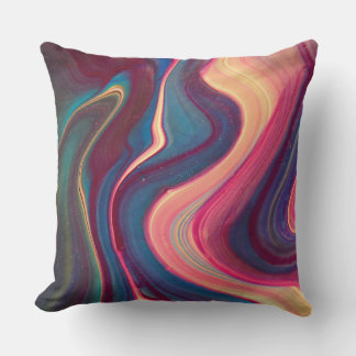 Love in White Script with Heart Custom Photo Throw Cushion