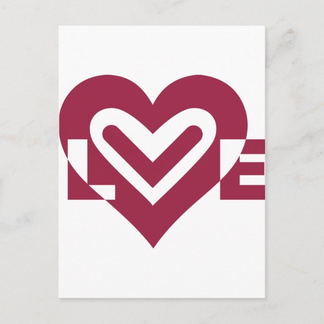 Love in Wine Purple Postcard (Front)