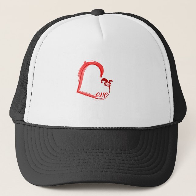 Love in your heart trucker hat (Front)