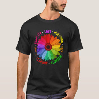 Love Inclusion Hope Diversity Kindness Peace Equal T-Shirt