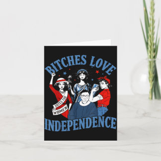 Love Independence Funny Women 4th Of July Retro Card