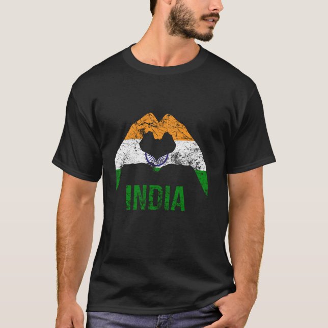 Love India Flag T-Shirt (Front)