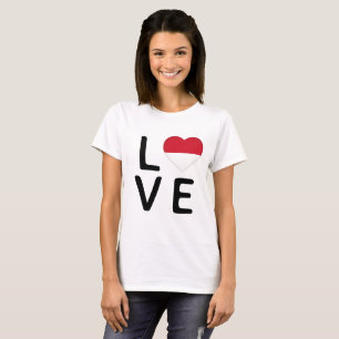 Love - Indonesia Flag T-Shirt
