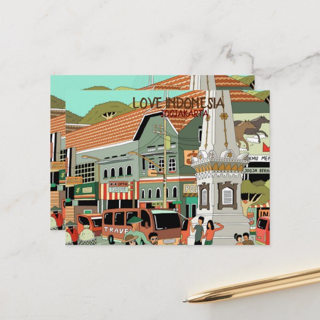 LOVE INDONESIA POSTCARD (Front/Back In Situ)