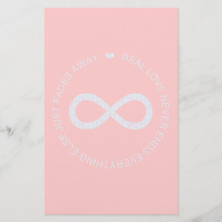 Love Infinity grey stripe Stationery