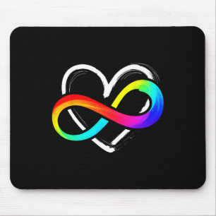 Love Infinity Heart Puzzle Piece Love Autism Aware Mouse Mat