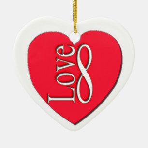 Love infinity, Personalised Ceramic Tree Decoration