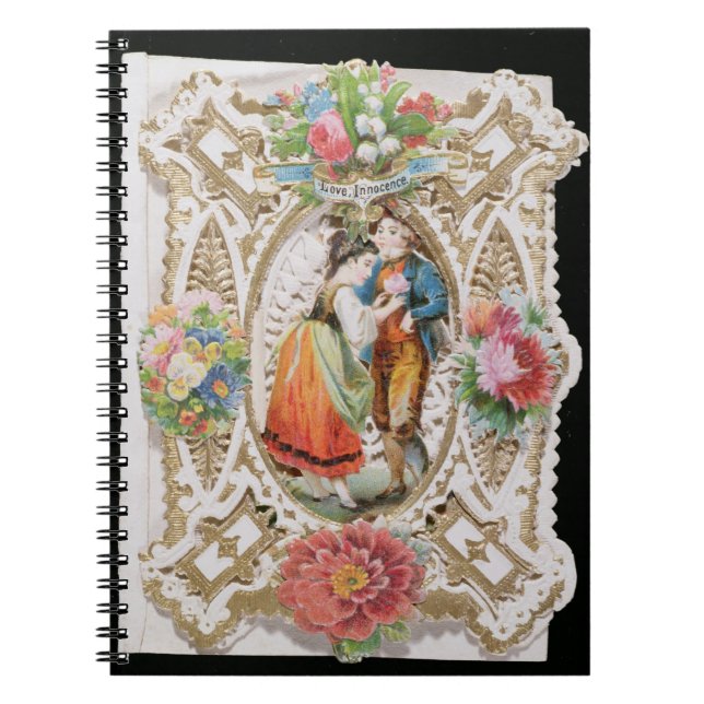 Love, Innocence, Valentine card, c.1870 (colour li Notebook (Front)