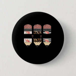 Love Inspire 1st Grade Teacher Crayon  6 Cm Round Badge