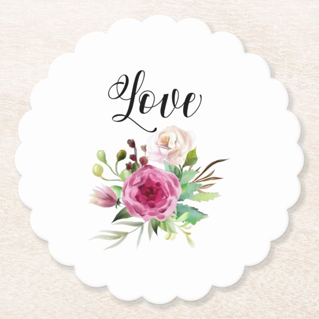 *~* LOVE INTENTION COASTER EMOTO Floral Bouquet (Front)