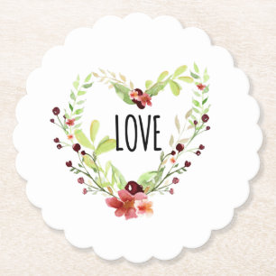 *~* LOVE INTENTION COASTER EMOTO Floral Heart
