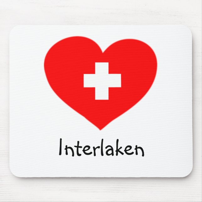 Love Interlaken - Swiss heart mousepad (Front)