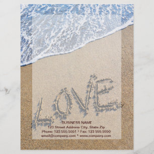 Love into the sand written Letterhead
