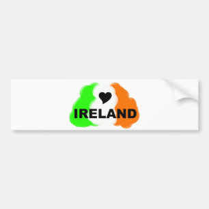 LOVE IRELAND BUMPER STICKER