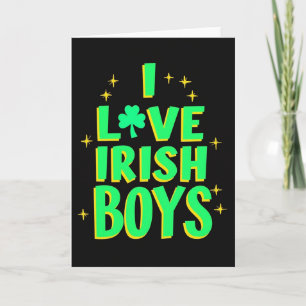 Love Irish Boys Green Fun Card