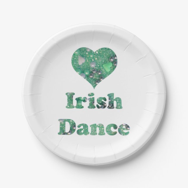 Love Irish Dance Paper Plate (Front)