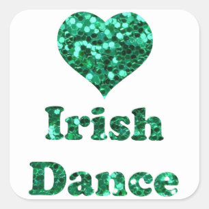 Love Irish Dance Square Sticker