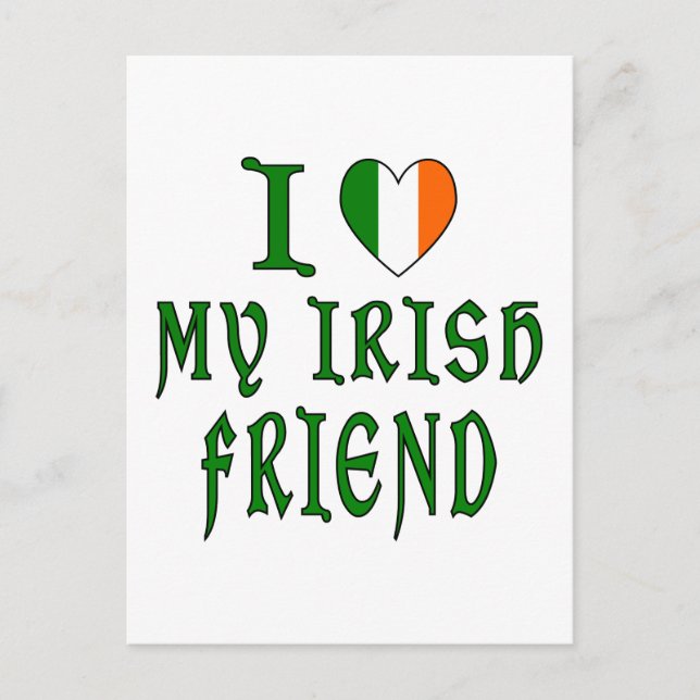 Love Irish Friend Postcard (Front)