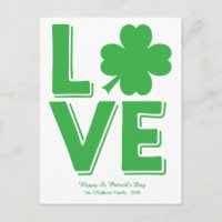 Love Irish Shamrock St. Patrick's Day
