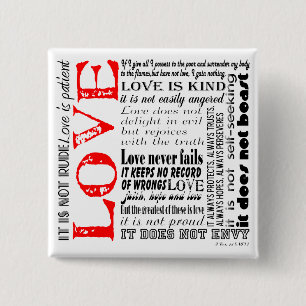 Love is... 15 cm square badge