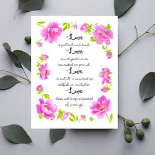 Love Is 1 Corinthians 13 Personalised Valentine's Holiday Card