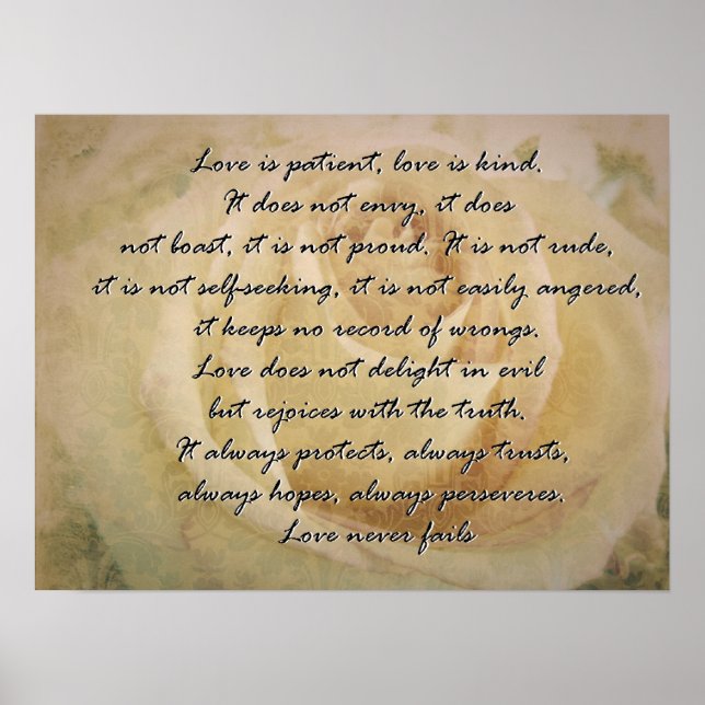 Love is 1 Corinthians 13 Poster (Front)