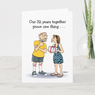Love Is 32nd Wedding Anniversary Card