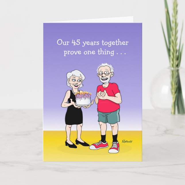 "Love is" 45th Wedding Anniversary Card (Front)