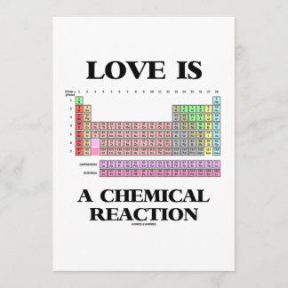 Love Is A Chemical Reaction (Periodic Table) Invitation