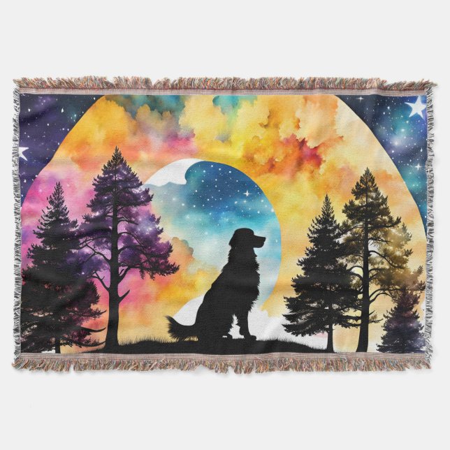 Love is a Dog waiting for you Throw Blanket (Front)