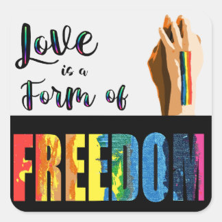 Love is a Form of Freedom Sticker